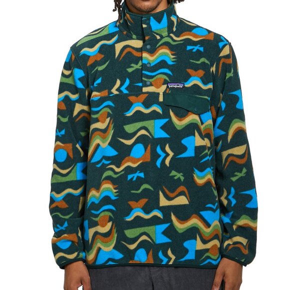 Patagonia Synchilla Snap-T Fleece Pullover Arctic Collage Northern Green Small - Picture 17 of 17